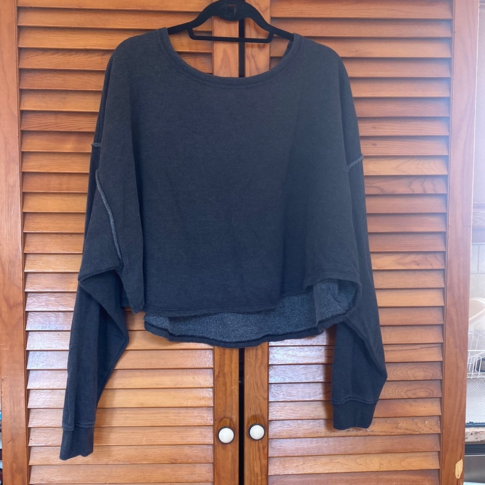 Cropped off the shoulder sweatshirt